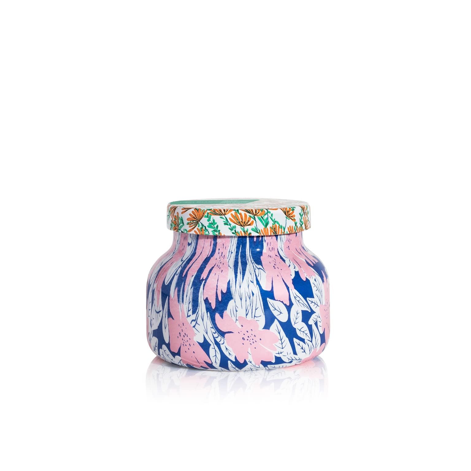 Capri Blue Pattern Play Volcano en vaso de 8 oz, ideal para ambientar espacios tropicales.