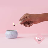 Capri Blue Volcano White Mini Tin Candle, tamaño mini, fácil de llevar a cualquier lugar