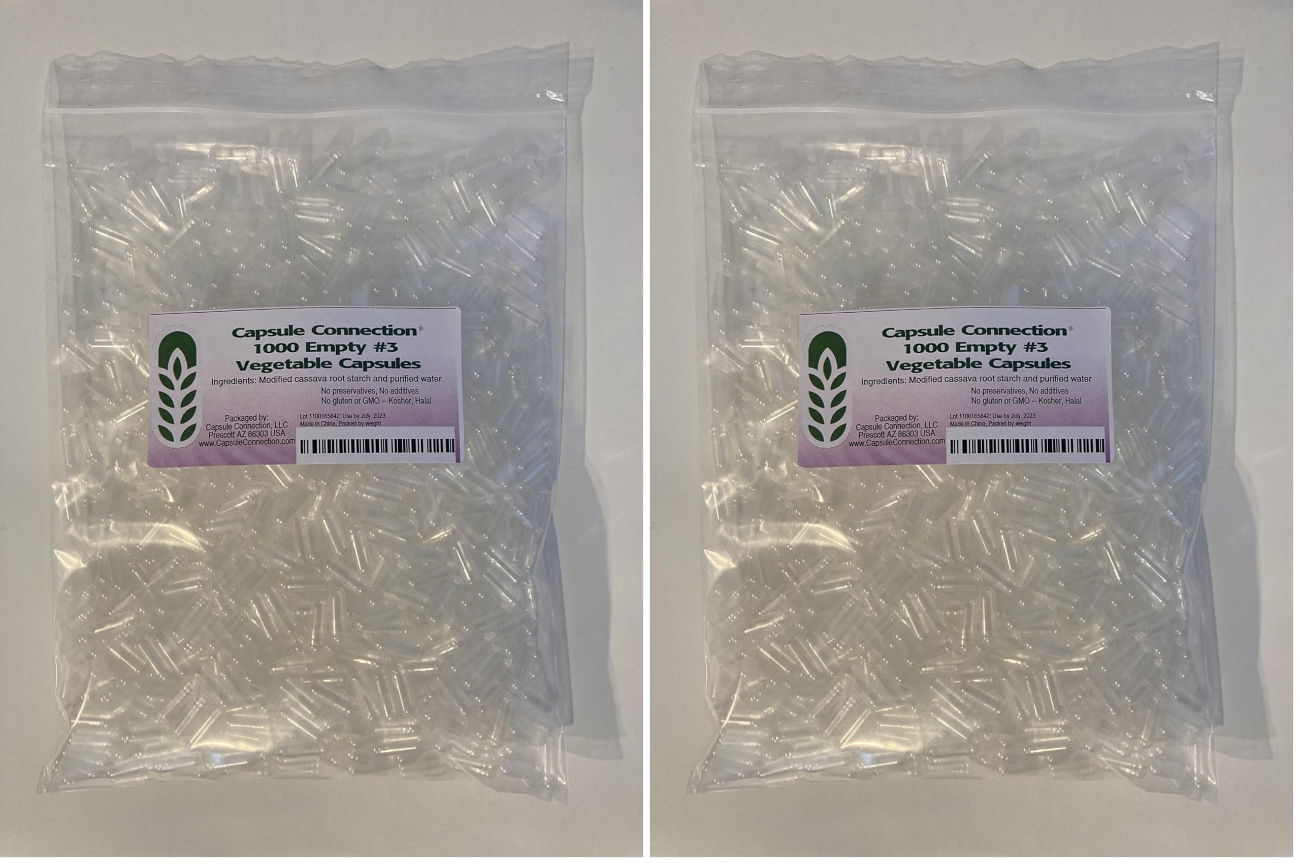Capsule Connection cápsulas vegetales tamaño 3 ideales para formulaciones caseras de suplementos