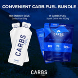 Bebida Carbs Fuel 1000 g, porciones para sesiones largas.