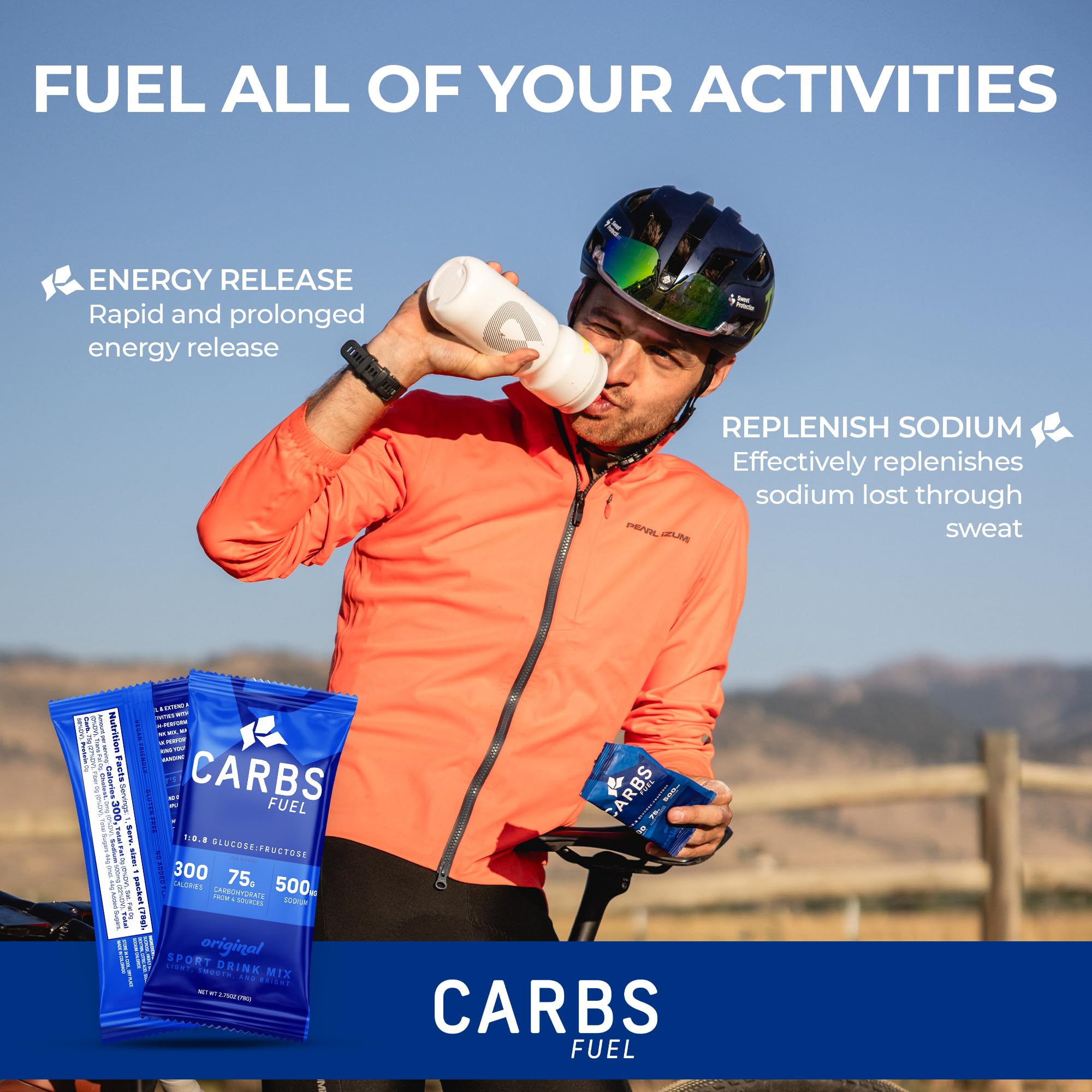 Electrolitos en Carbs Fuel para mantener la hidratación