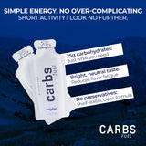 Carbs Fuel Gel Original, formato portátil para carrera rápida.