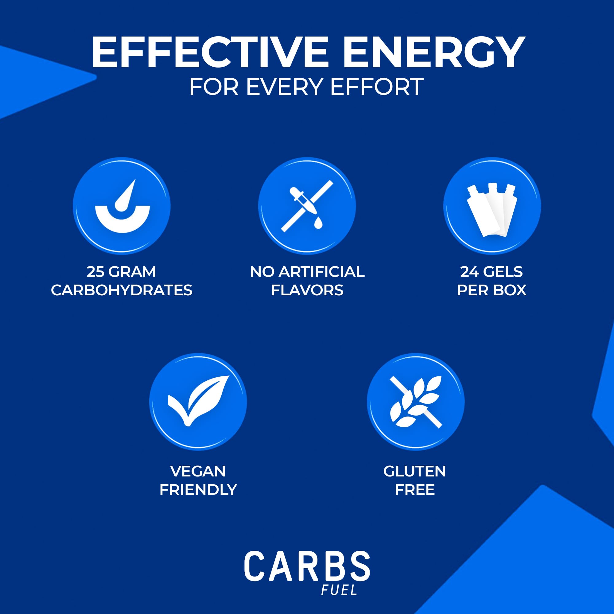 Carbs Fuel Gel Original sabor neutro para evitar fatiga de sabor.