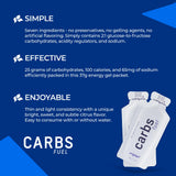 Carbs Fuel Gel Original 25g, textura ligera para consumo rápido.