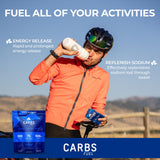 Uso en entrenamientos largos con Carbs Fuel para mantener rendimiento.
