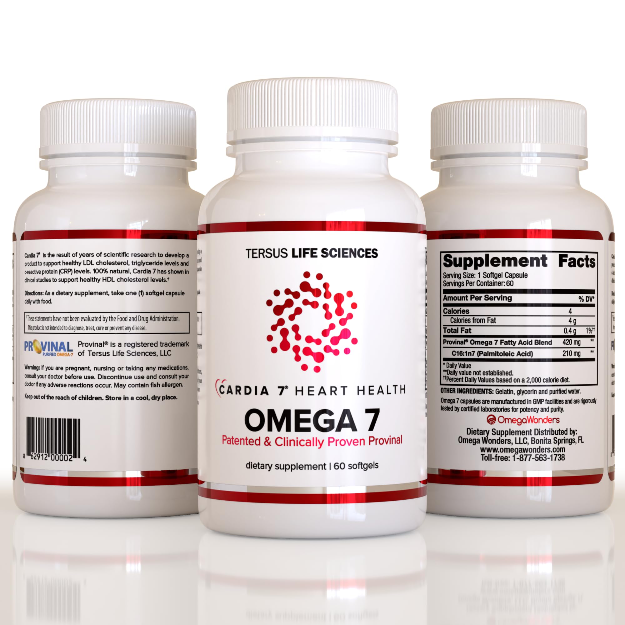 Cardia7 Provinal palmitoleico purificado, fuente concentrada para omega-7.