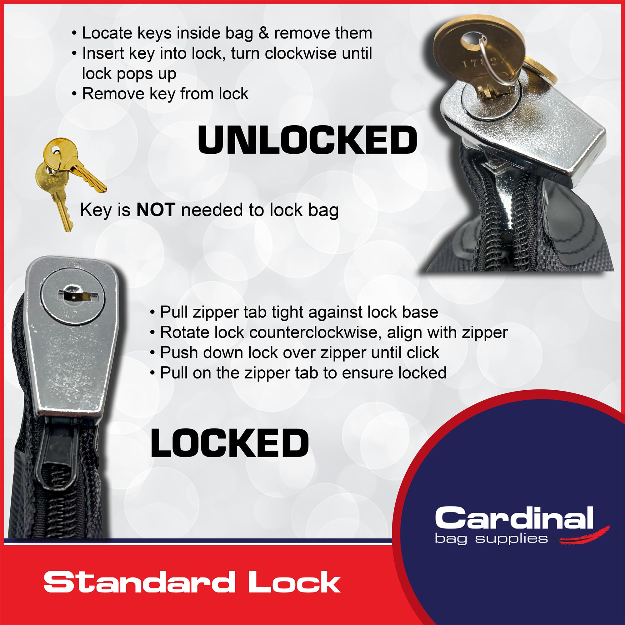 Cardinal bag supplies diseño elegante y compacto para uso diario y como regalo.