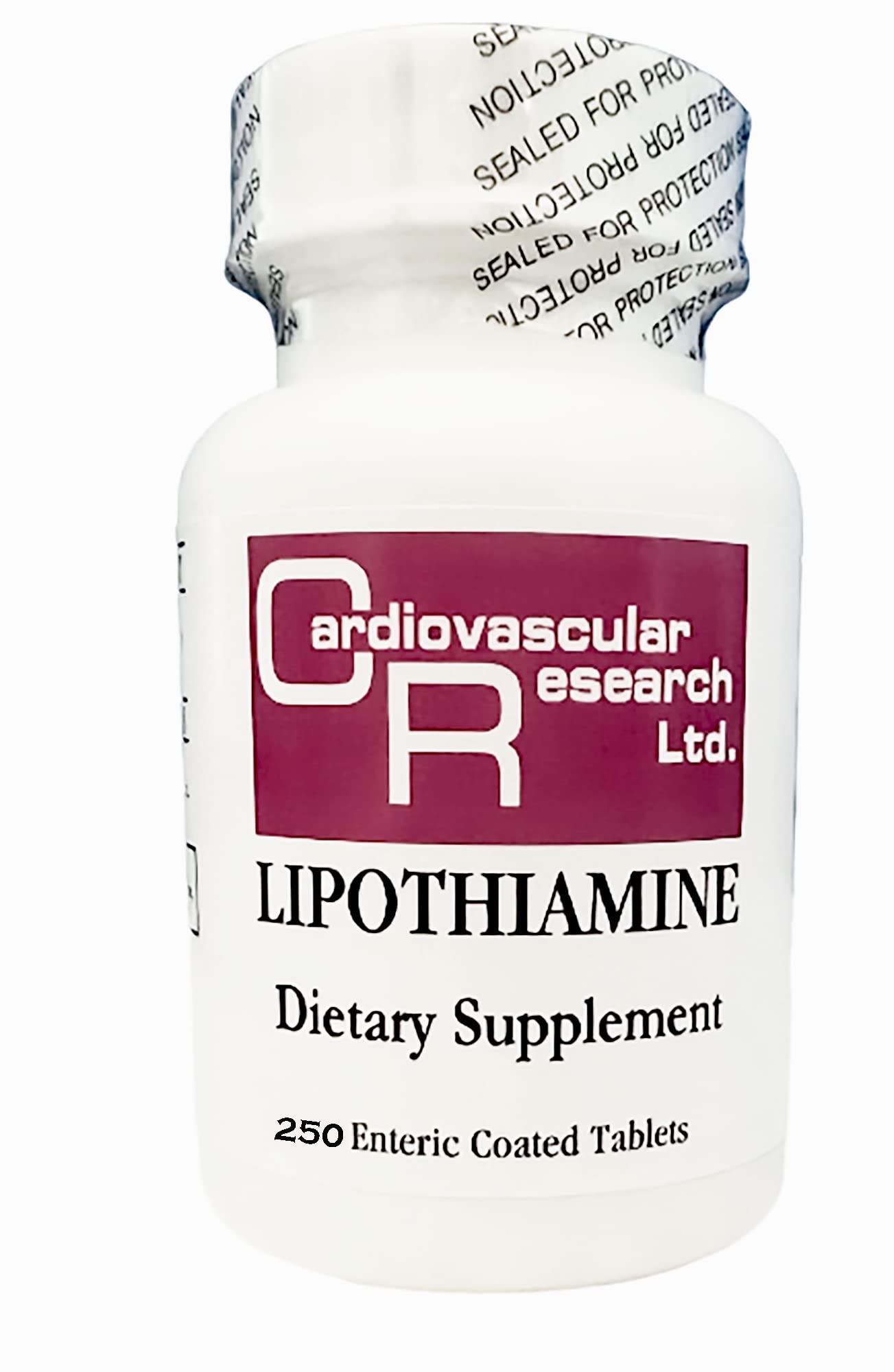 Cardiovascular Research Lipothiamine B, bote de 250 tabletas para uso diario.