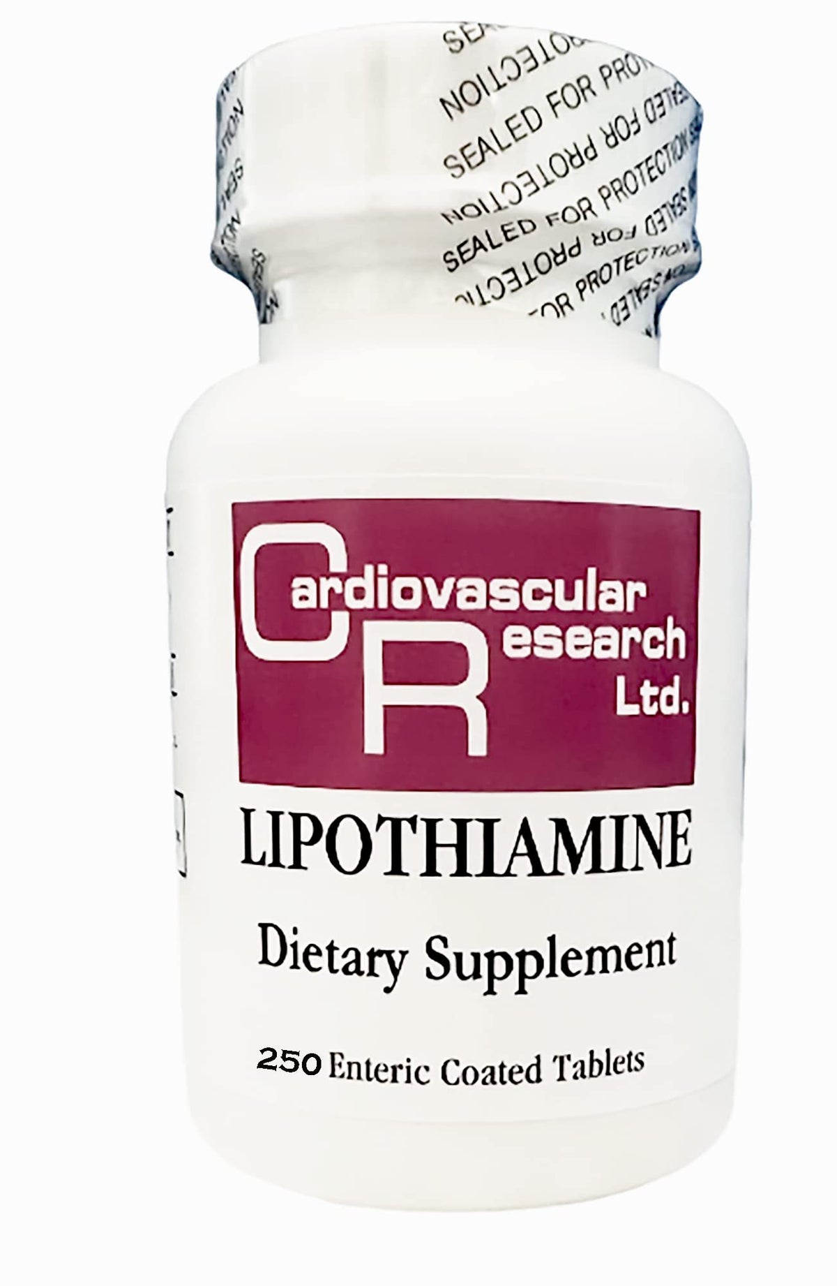 Cardiovascular Research Lipothiamine B, bote de 250 tabletas para uso diario.