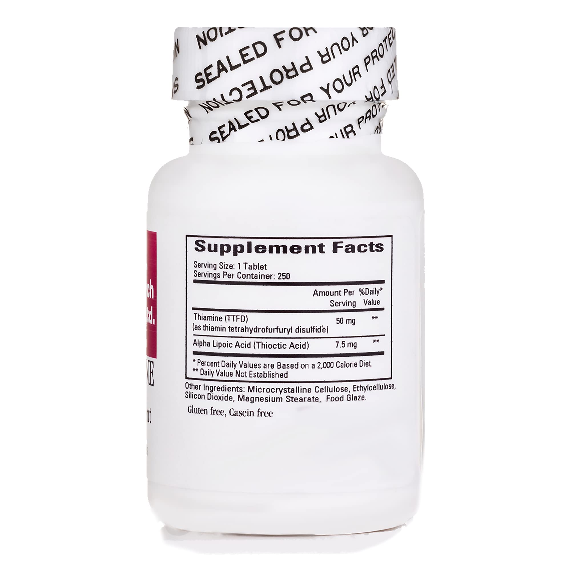 Etiqueta de Lipothiamine B con información de ingredientes para compradores.