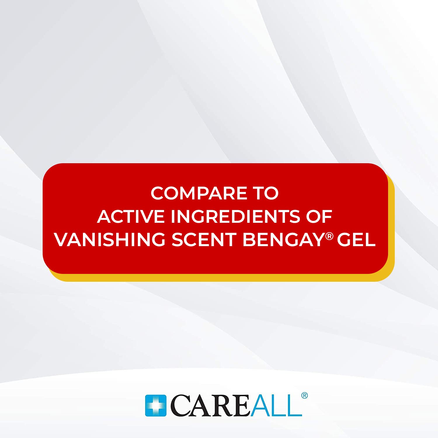 Gel de CareAll con textura no grasa, absorción rápida para músculos y articulaciones.
