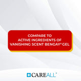 Gel de CareAll con textura no grasa, absorción rápida para músculos y articulaciones.