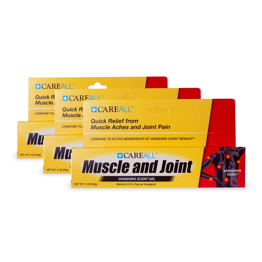 Gel muscular y articular de CareAll en tubo de 3 oz para alivio temporal.