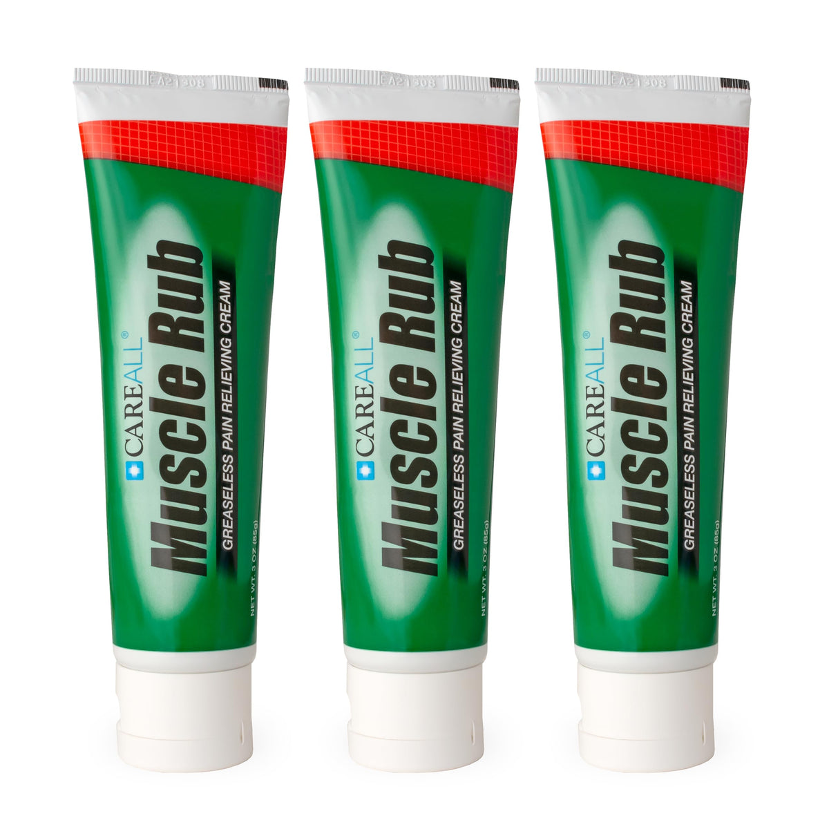 CareAll Ungüento muscular, crema sin grasa, alivio potencial para músculos cansados tras ejercicios.