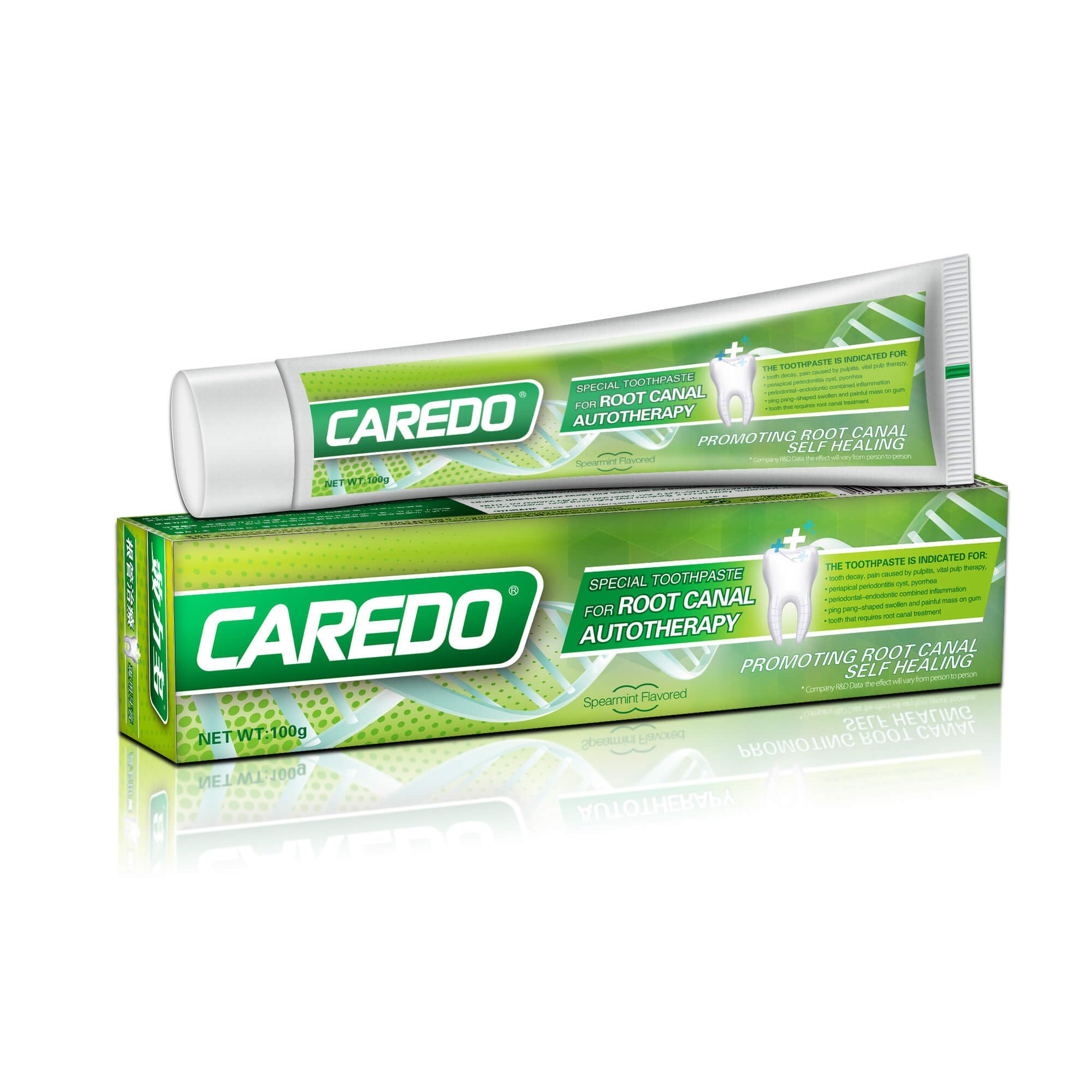 CAREDO pasta dental envase azul, inicio fácil de la rutina bucal