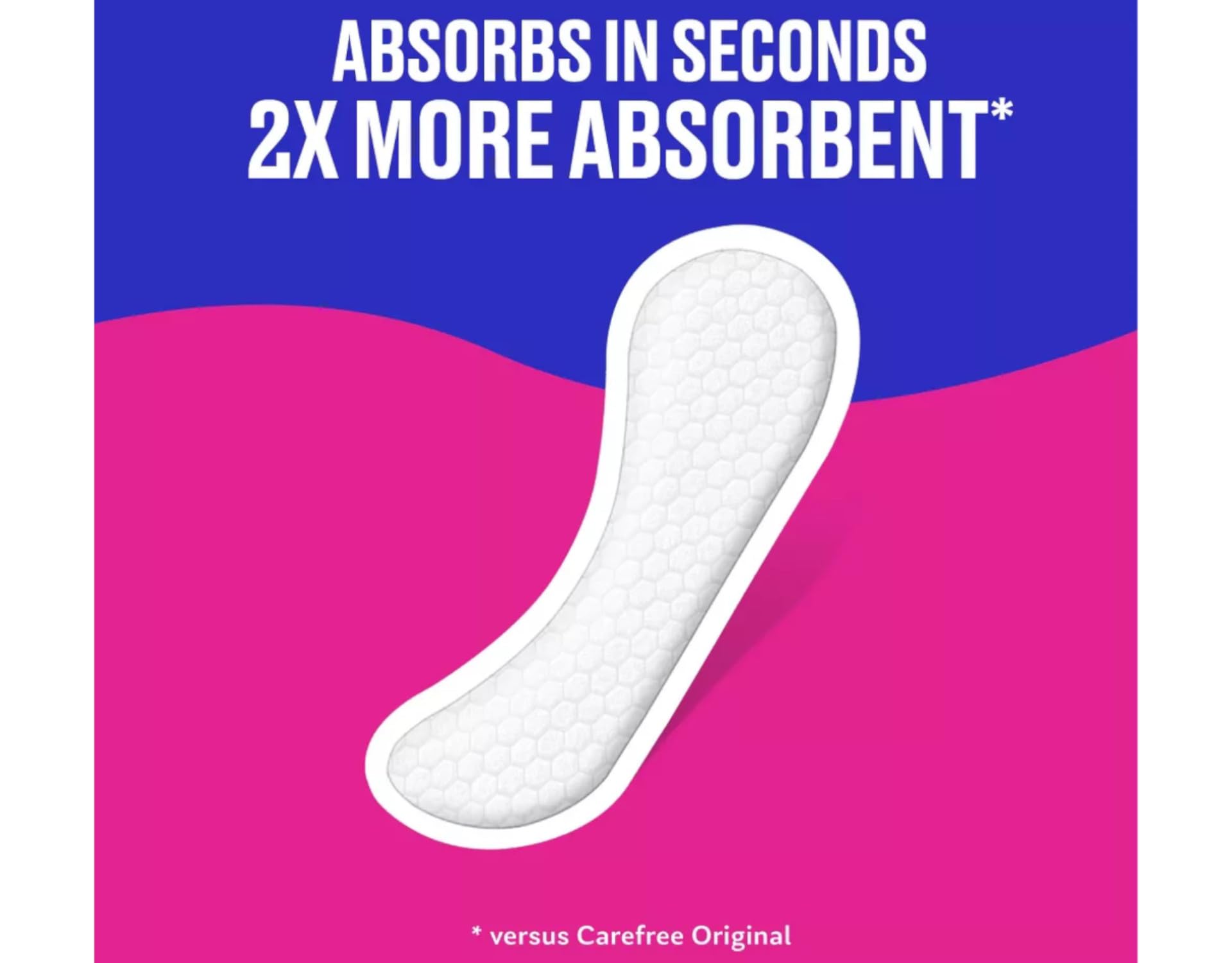 Carefree Acti-Fresh Body Shape, diseño de contorno para ajuste cómodo.
