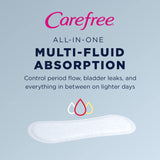 Carefree Acti-Fresh diseño suave que se adapta al cuerpo.
