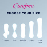 Carefree Acti-Fresh protector diario con control de olores por horas.