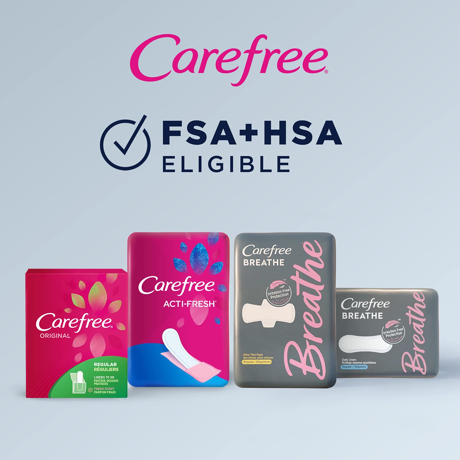Carefree Acti-Fresh protector diario para uso diario, protección ligera.