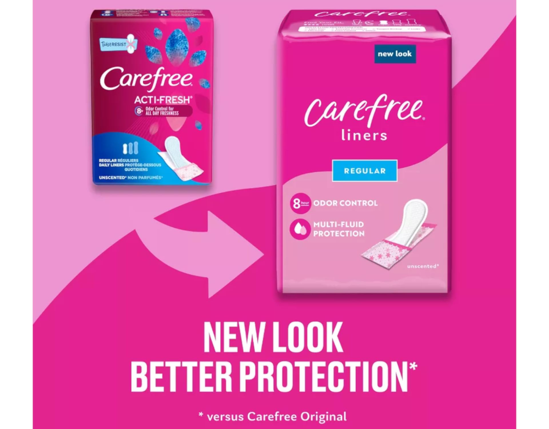 Carefree Acti-Fresh To Go, paquete portátil para días activos.