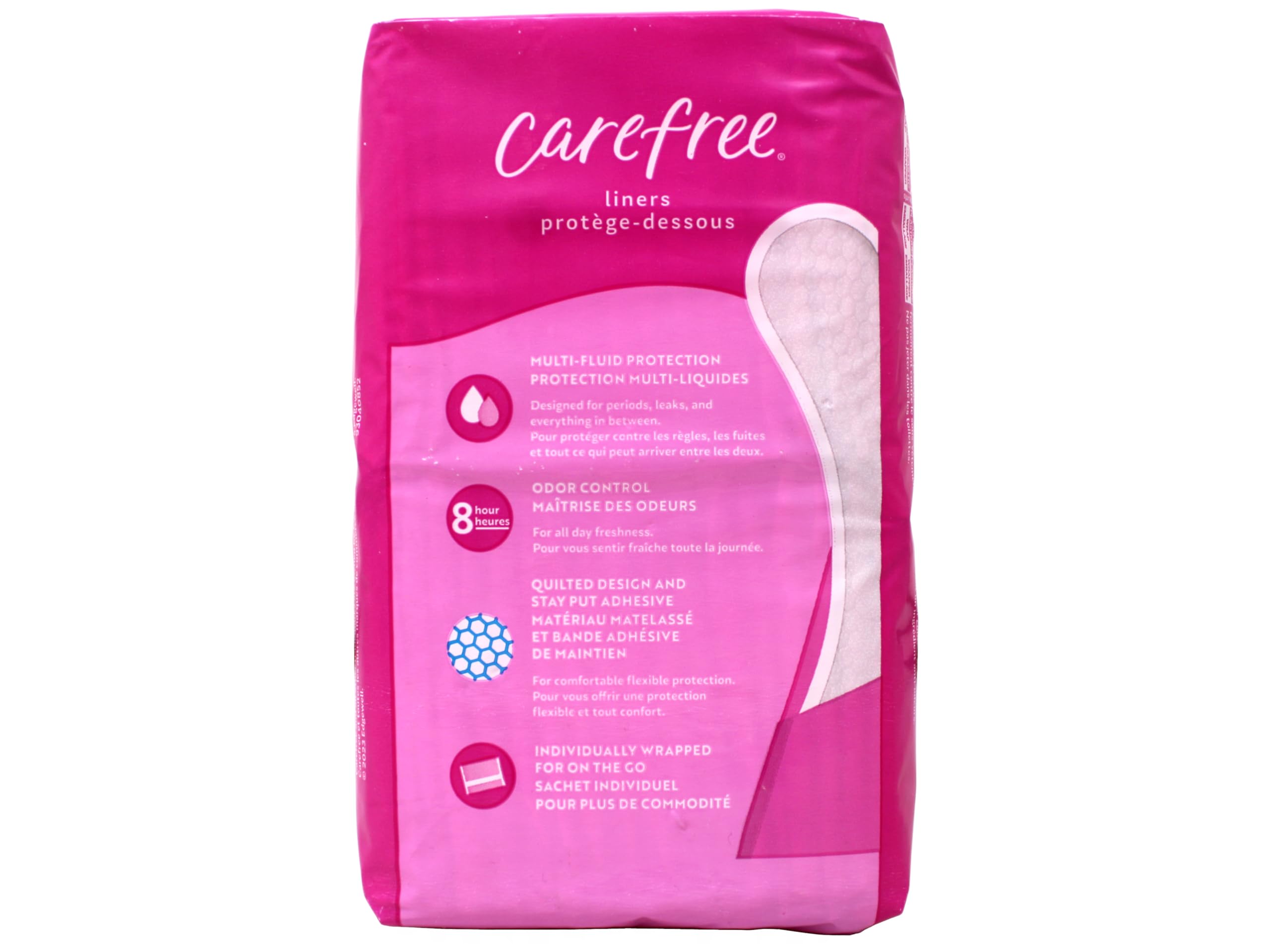 Liner individual Carefree Extra Long, diseño que se mantiene en su lugar.