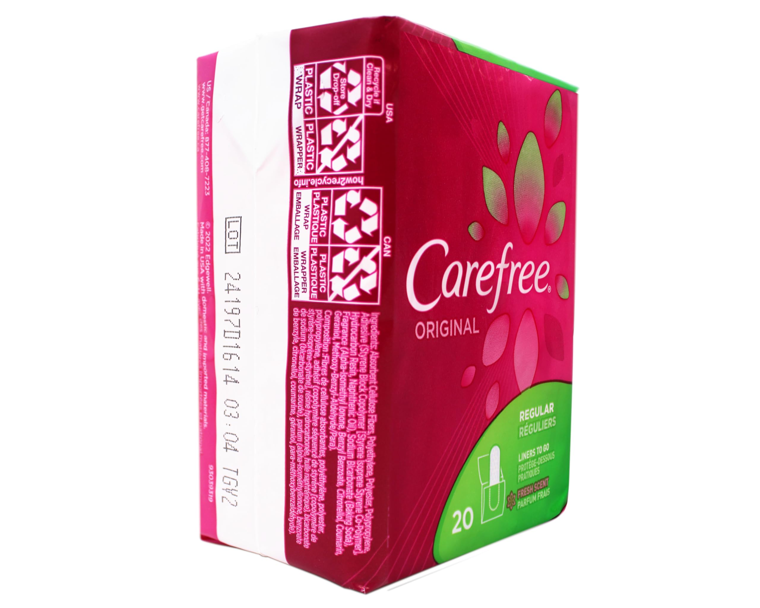 Carefree Pantiliner Original mantiene su posición para seguridad diaria