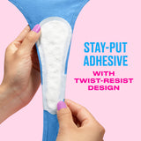 Nuevo empaque Carefree protector tanga con diseño fresco.