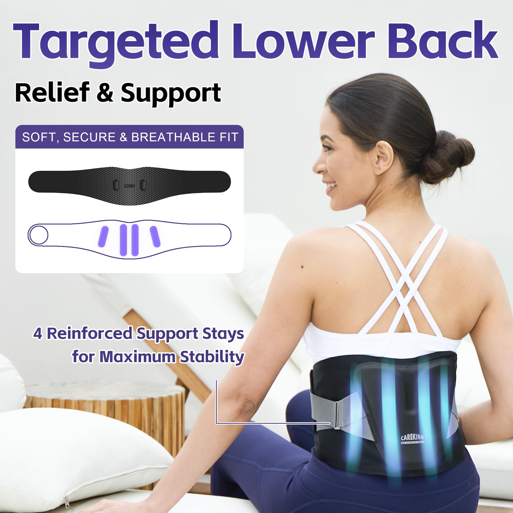 CAREKING masaje vibración dorsal de 3 modos para alivio personal.