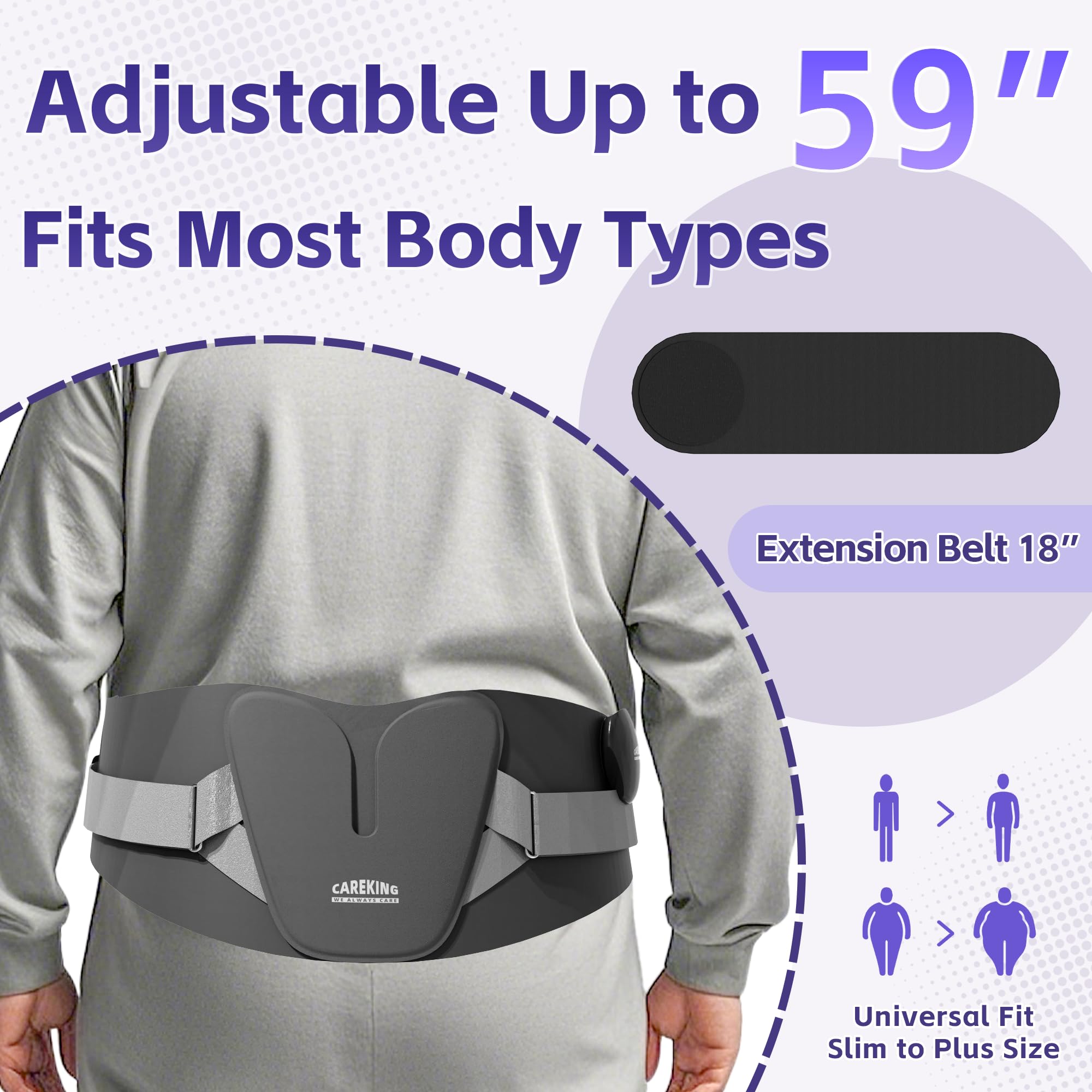 CAREKING tejido lycra suave y transpirable para uso prolongado.