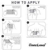 Parche CARELAND para dolor de hombro, aplicación precisa.