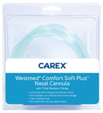 Carex cánula nasal con punta curva y tubo, comodidad en uso diario y flujo constante.
