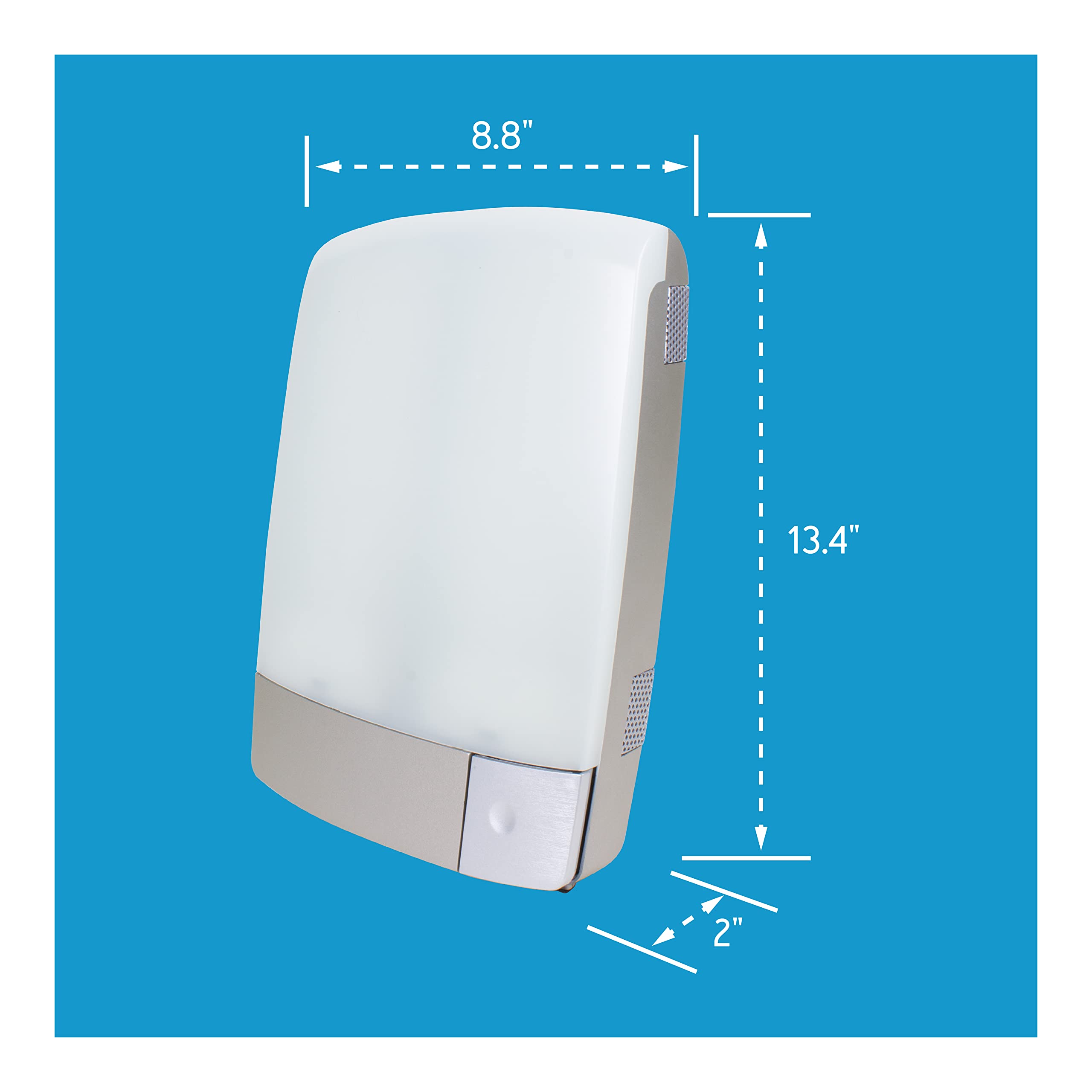Carex Sunlite diseño compacto de 10 pulgadas, ideal para escritorio y viaje.