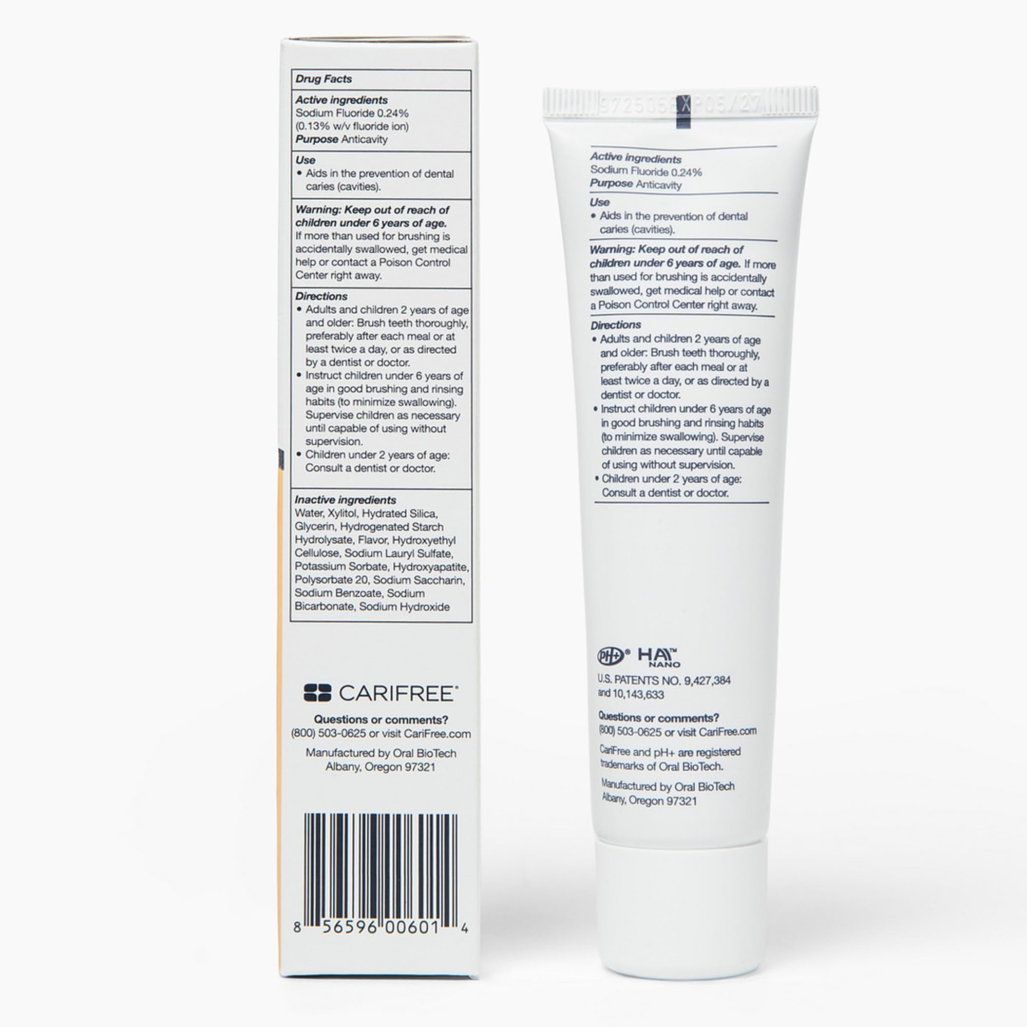 CariFree Gel 1100, nanohidroxiapatita, refuerza dientes y remineralización suave.