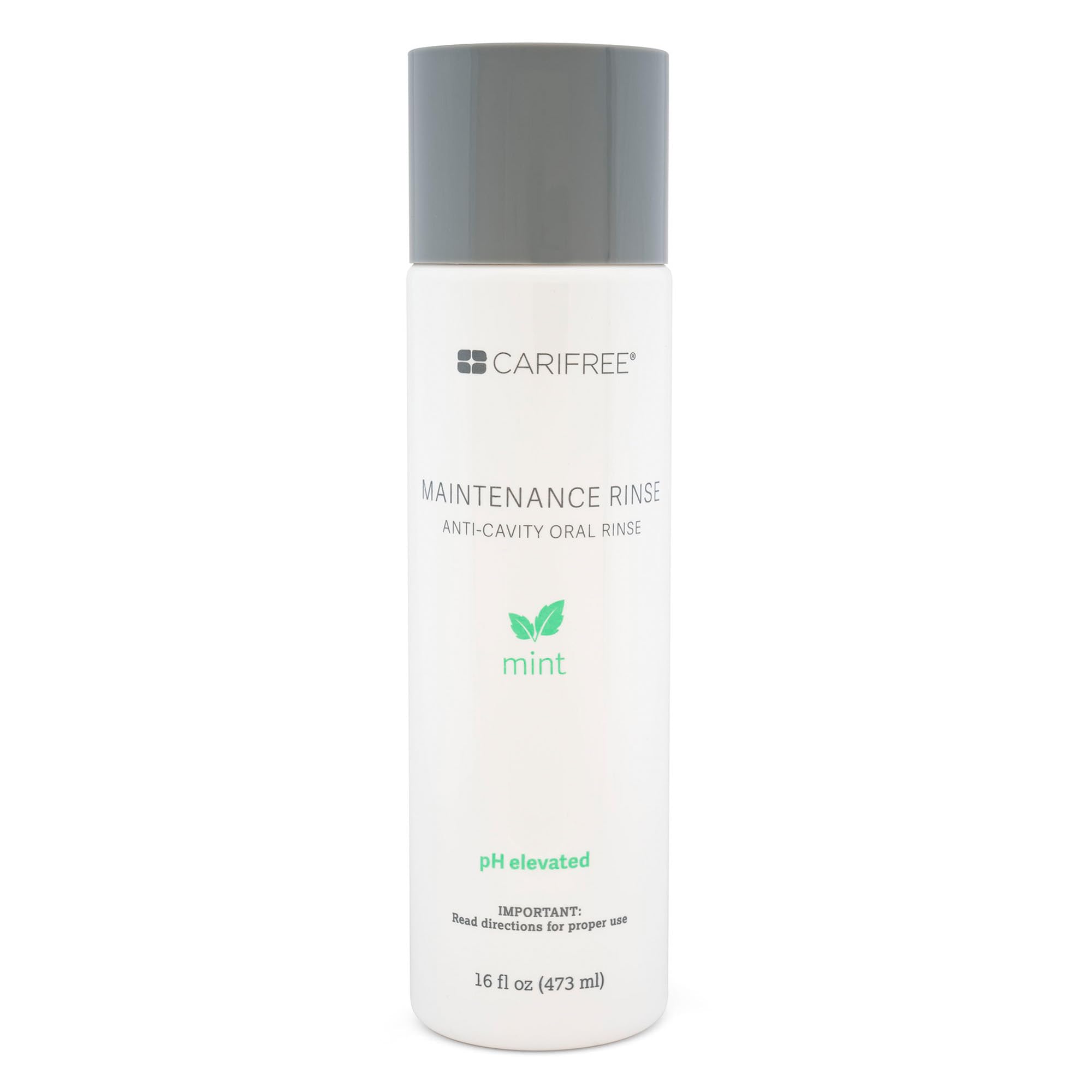 CariFree enjuague de mantenimiento: botella de menta para aliento fresco diario.