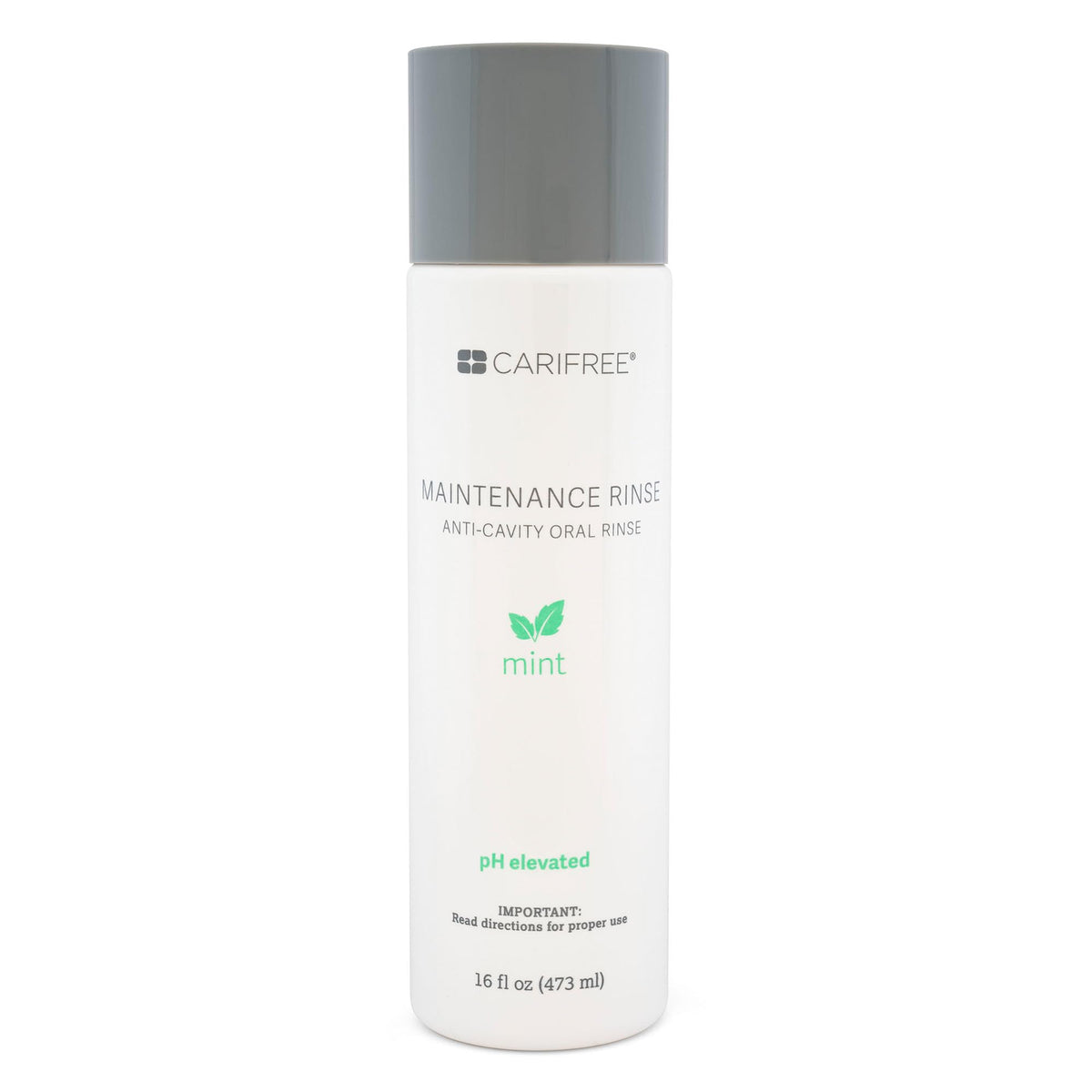 CariFree enjuague de mantenimiento: botella de menta para aliento fresco diario.