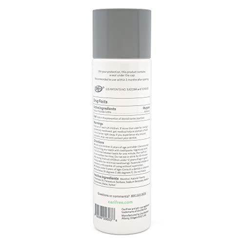 CariFree enjuague de mantenimiento: fluoruro 0,05% para protección dental.