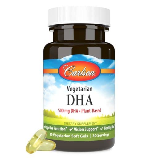 Carlson DHA 570 mg, cápsulas, dosis diaria para bienestar general.