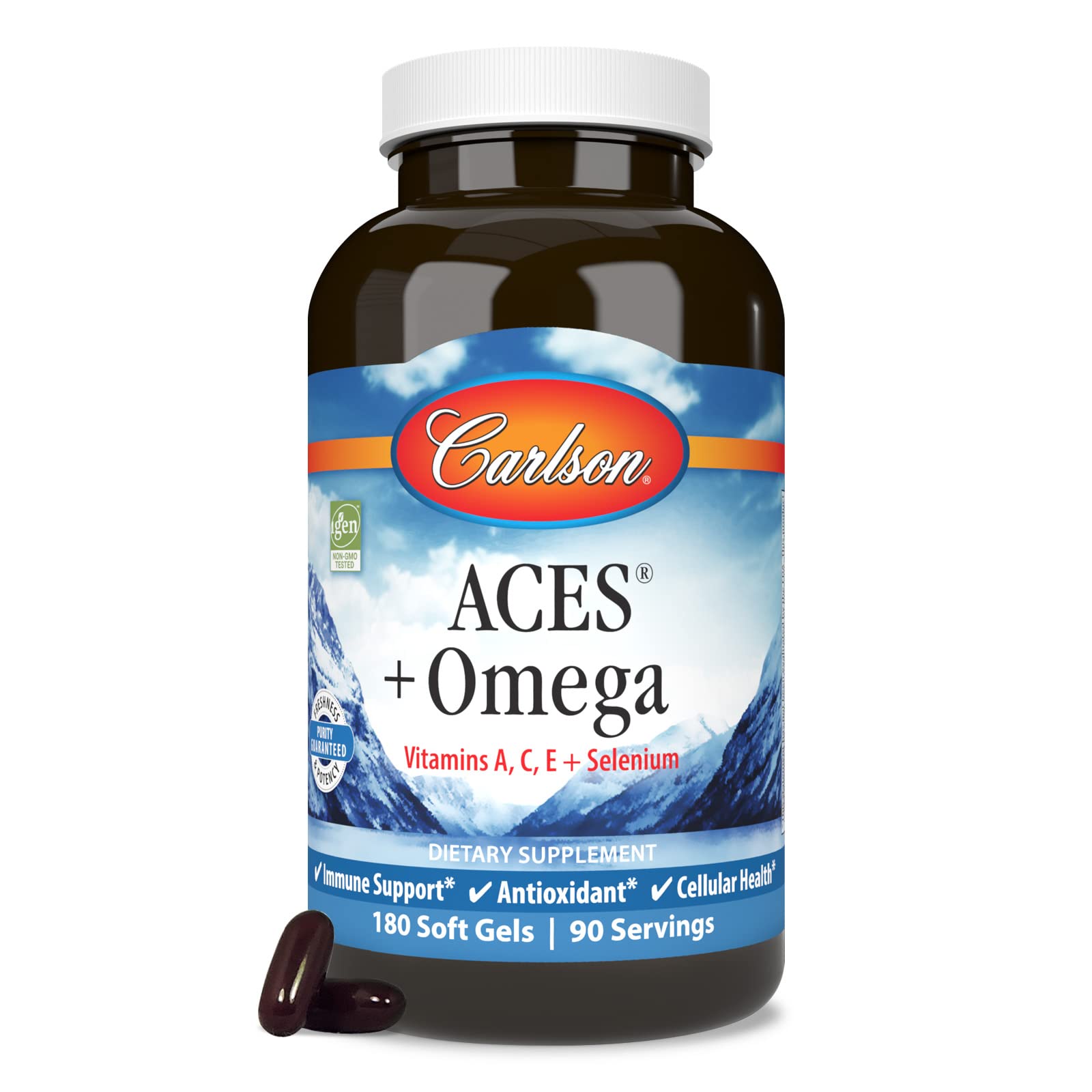 Omega-3 EPA y DHA en Carlson ACES + Omega para un estilo de vida activo.