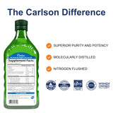 Carlson etiqueta, información nutricional clara para comparar beneficios