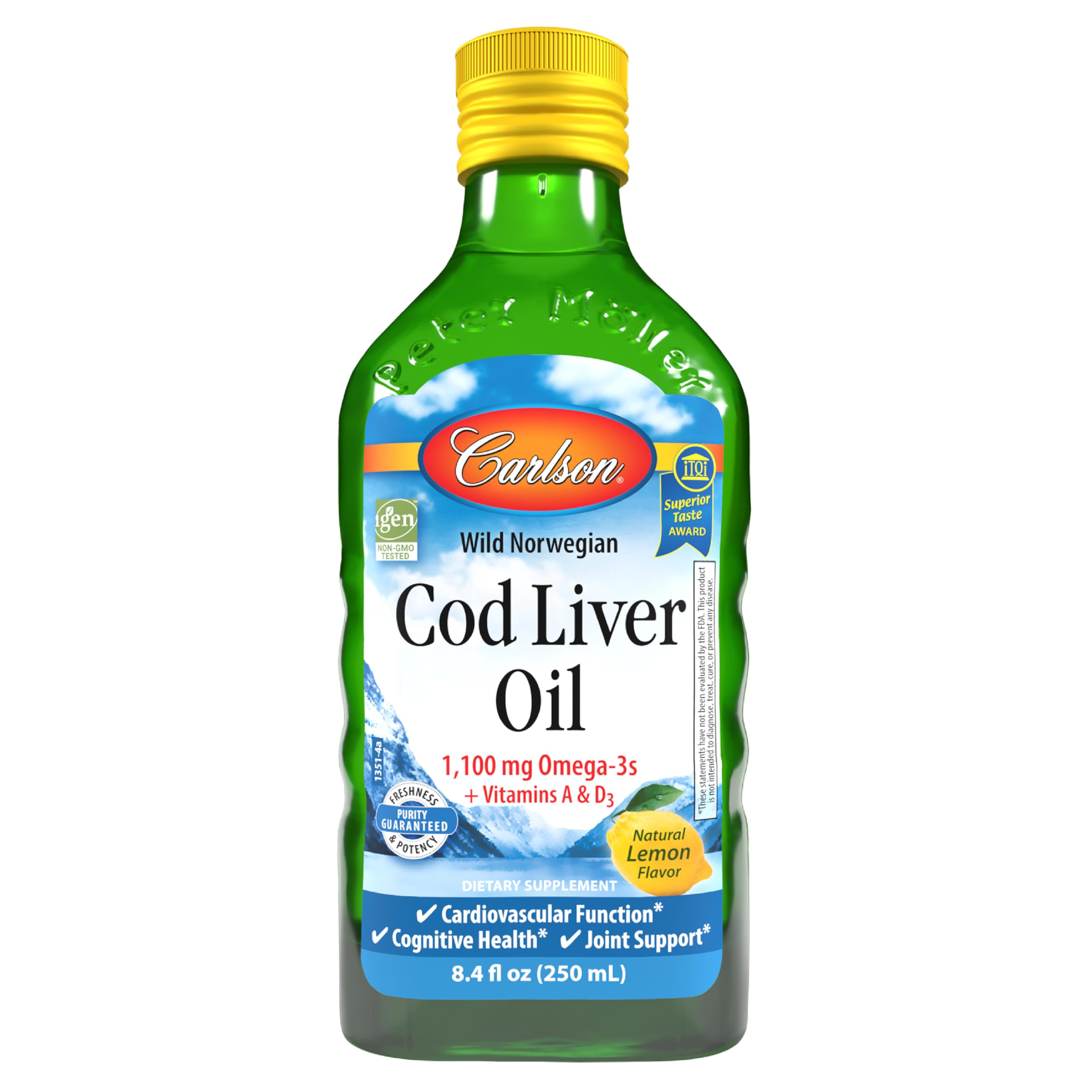 Carlson aceite higado bacalao limon 250ml: fuente omega-3 para el dia a dia
