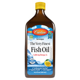 Carlson Aceite de Pescado 1600 mg, botella limón para uso diario.