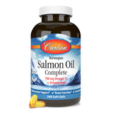 Carlson Aceite Salmón Completo tapa resellable facilita almacenamiento.