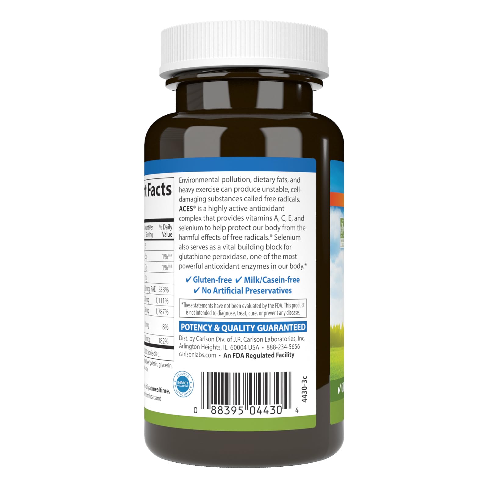 Carlson ACES etiqueta del producto que indica calidad