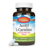 Carlson Acetil-L-Carnitina 500 mg, cápsulas, calidad y potencia garantizadas.
