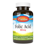 Carlson ácido fólico 800 mcg, tableta para apoyo prenatal diario.