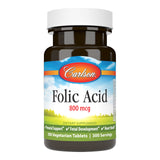 Carlson ácido fólico 800 mcg, tabletas: apoyo prenatal para un embarazo saludable.