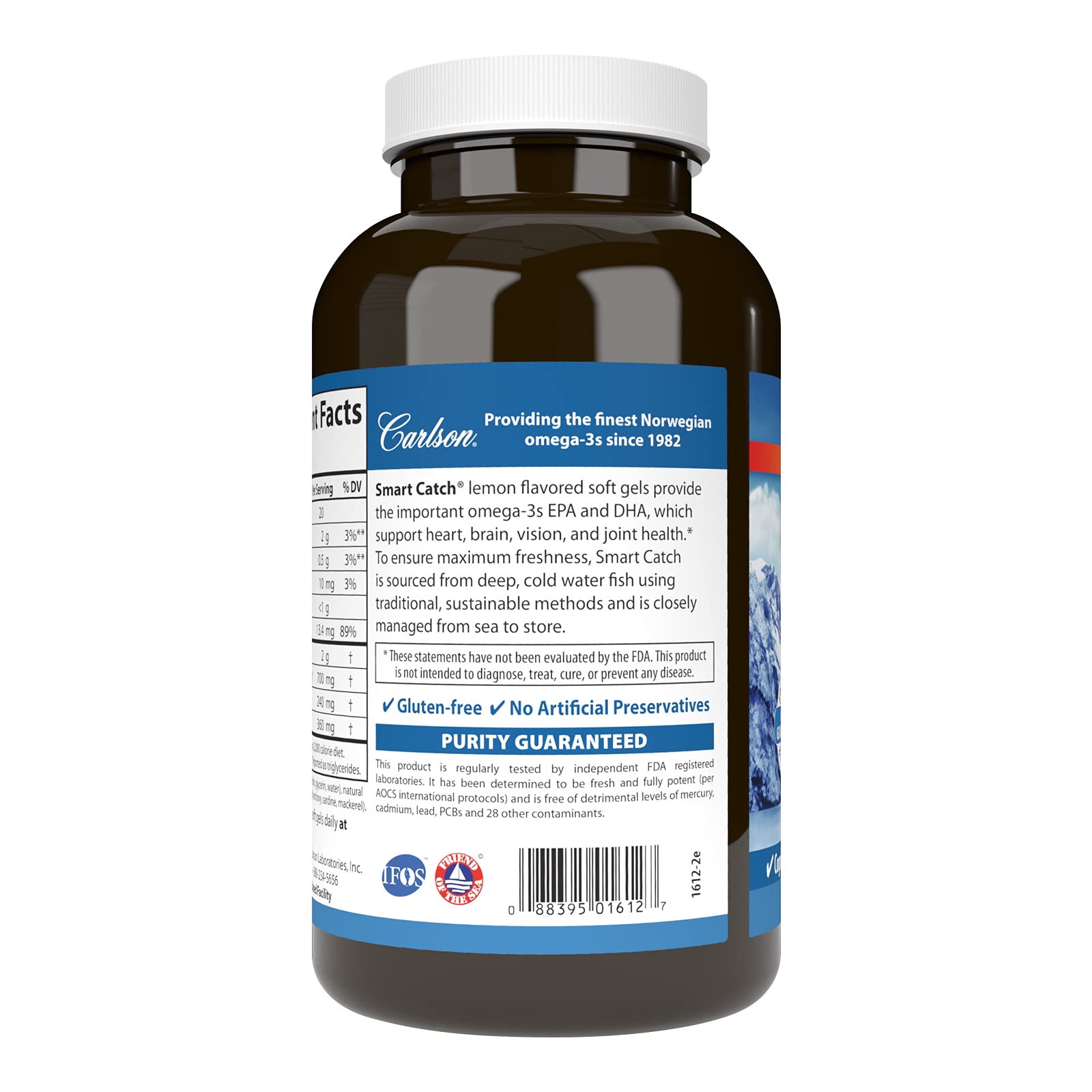 Carlson Smart Catch para adolescentes: cápsulas omega-3 suaves para uso diario.