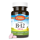 Carlson B-12 tableta disolviéndose en agua, efecto cítrico