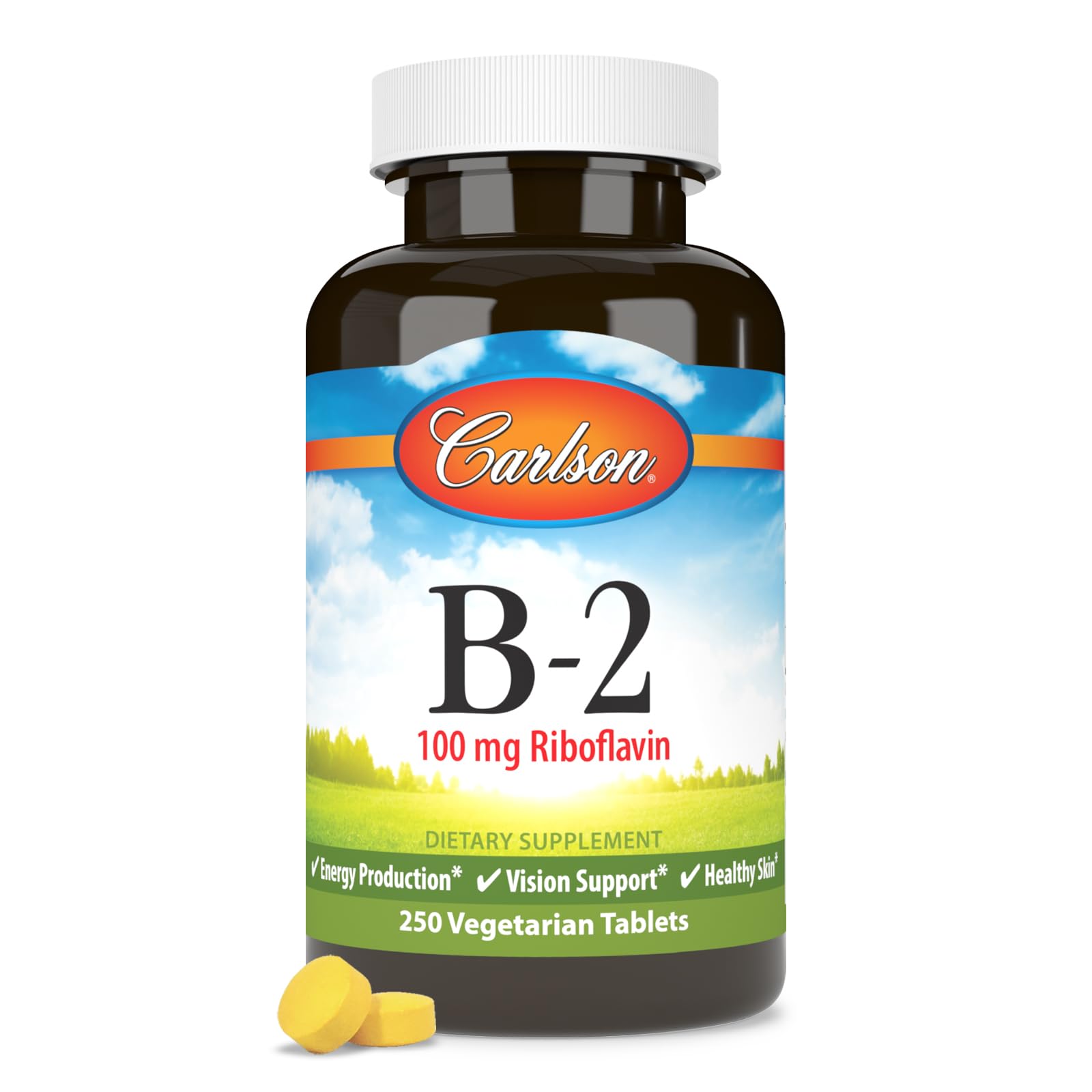 Carlson B-2 Riboflavina: frasco portátil para llevar.