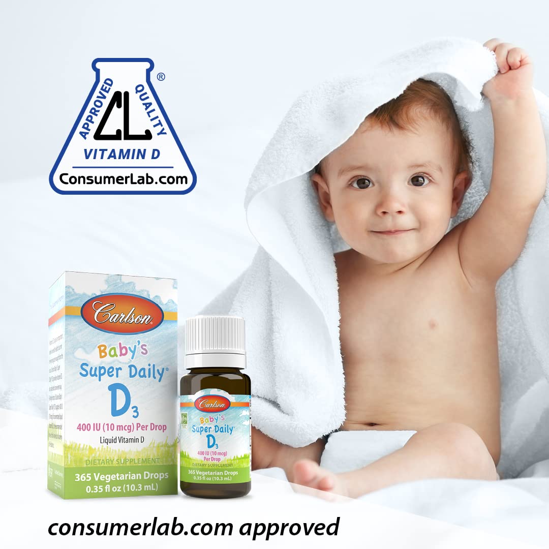 Carlson Bébés D3 frasco compacto para guardarlo fácilmente